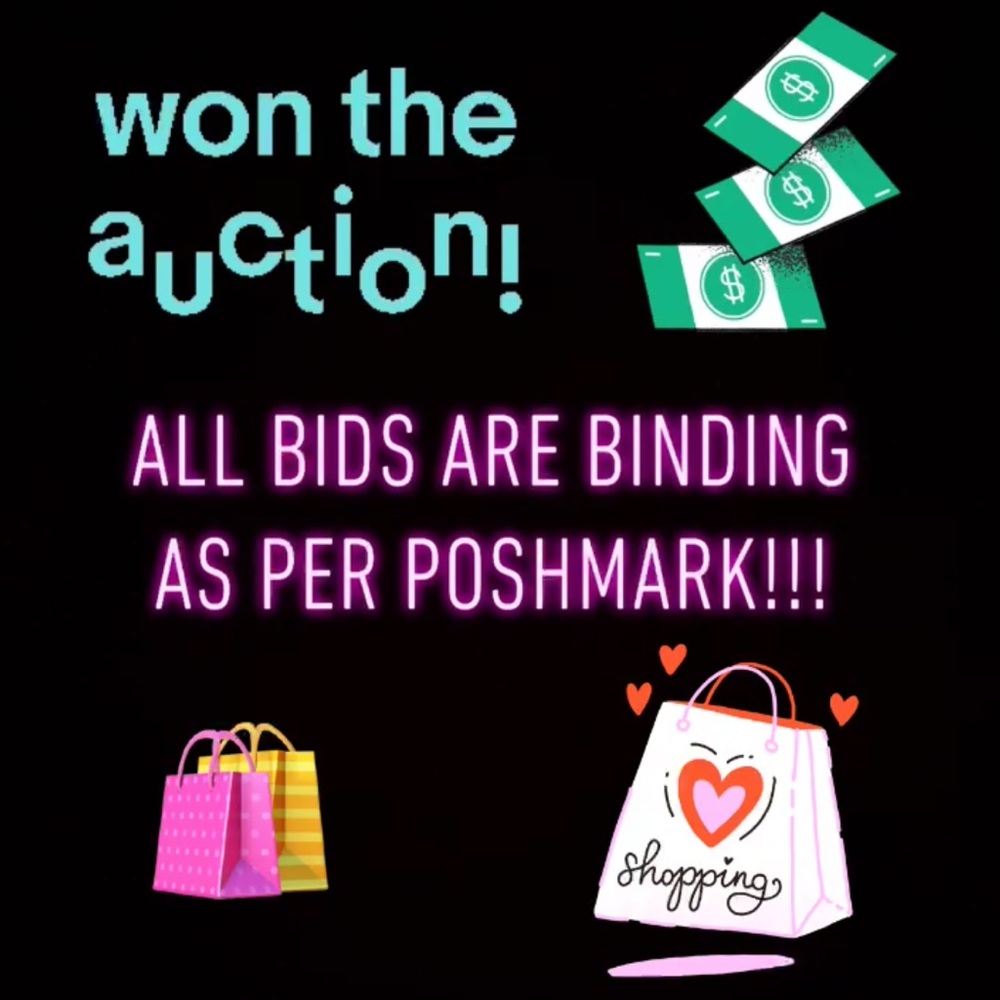 All Bids Are Binding As Per Poshmark!